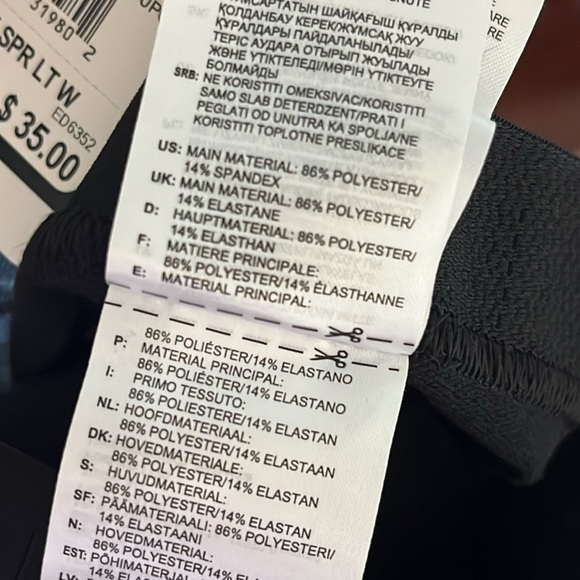 Brand New Adidas Climawarm Black Tights Sporty Stretch Leggings Blue Graphics - Picture 14 of 15